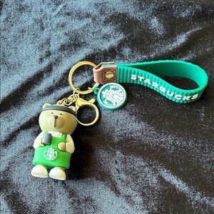 Starbucks Green Bear Keychain with Logo